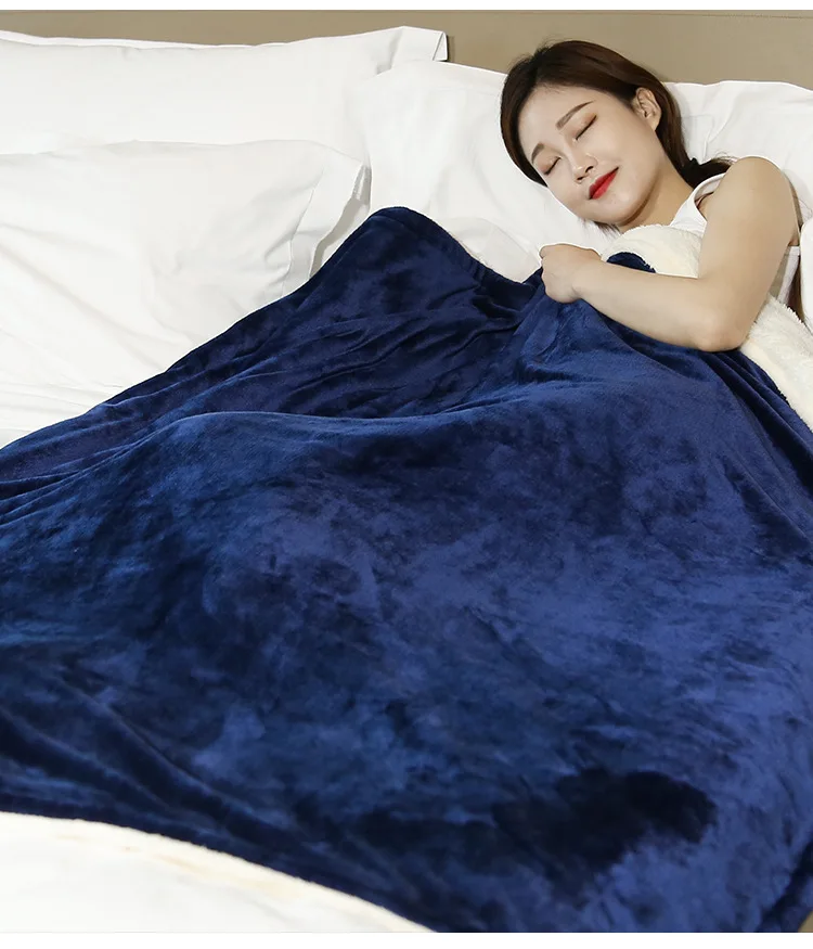 

European and American electric blanket with cover, single and double flannel heating blanket, winter warming blanket