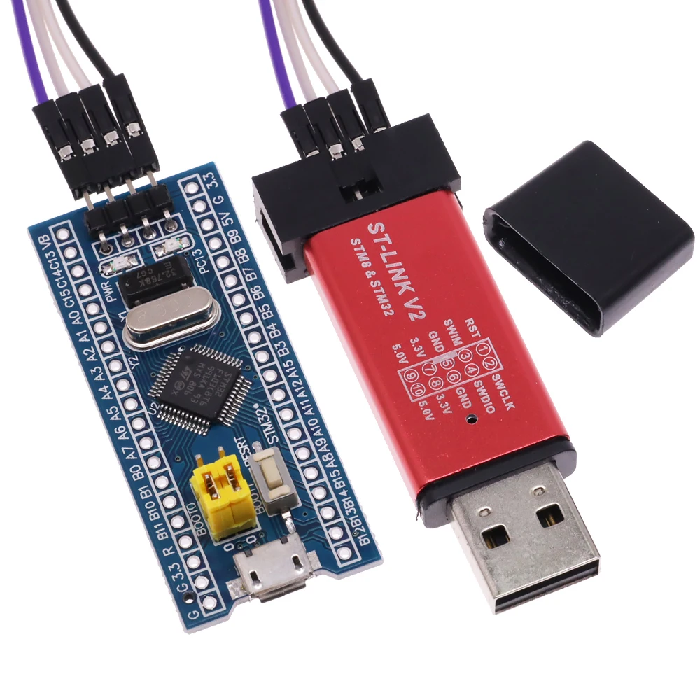 최소 시스템 개발 보드, STM32F103C8T6, STM32F103C6T6, ARM STM32, STM32F401, STM32F411 + ST-LINK V2 다운로드 프로그래머