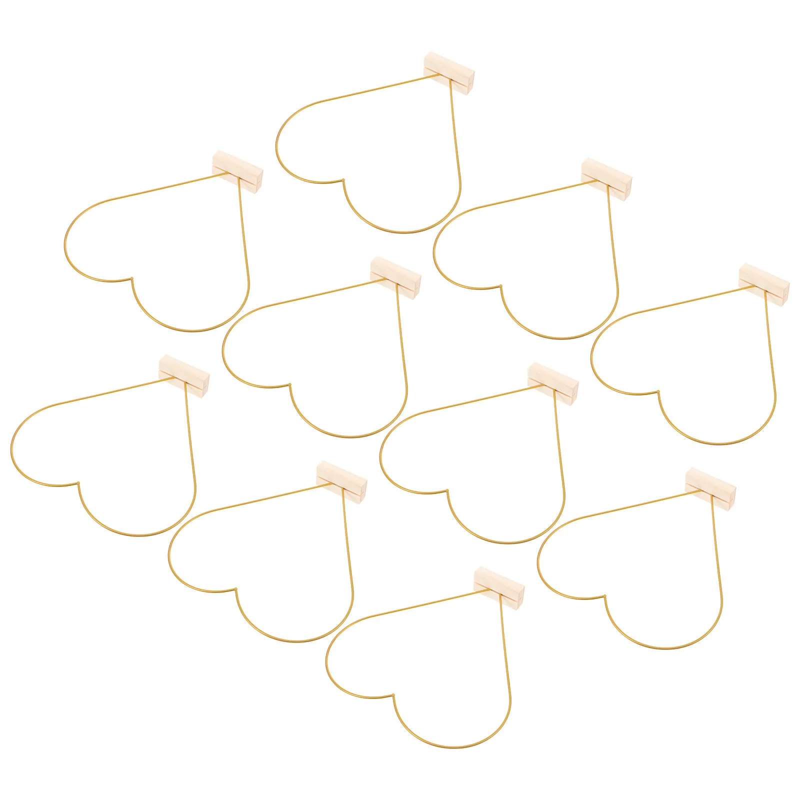 

10Sets Metal Wreath Frame with Base DIY Floral Hoop for Wedding Decoration Crafts Table Garland Home Party Use