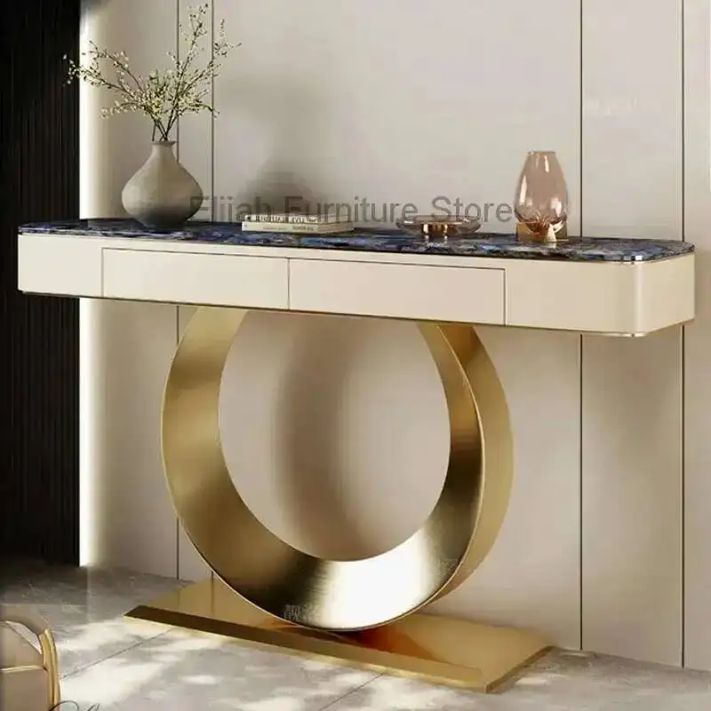 

Fashion Morden Console Table Living Room Luxury Display Showcase Organizer Entrance Table Living Room Etagere Home Furniture