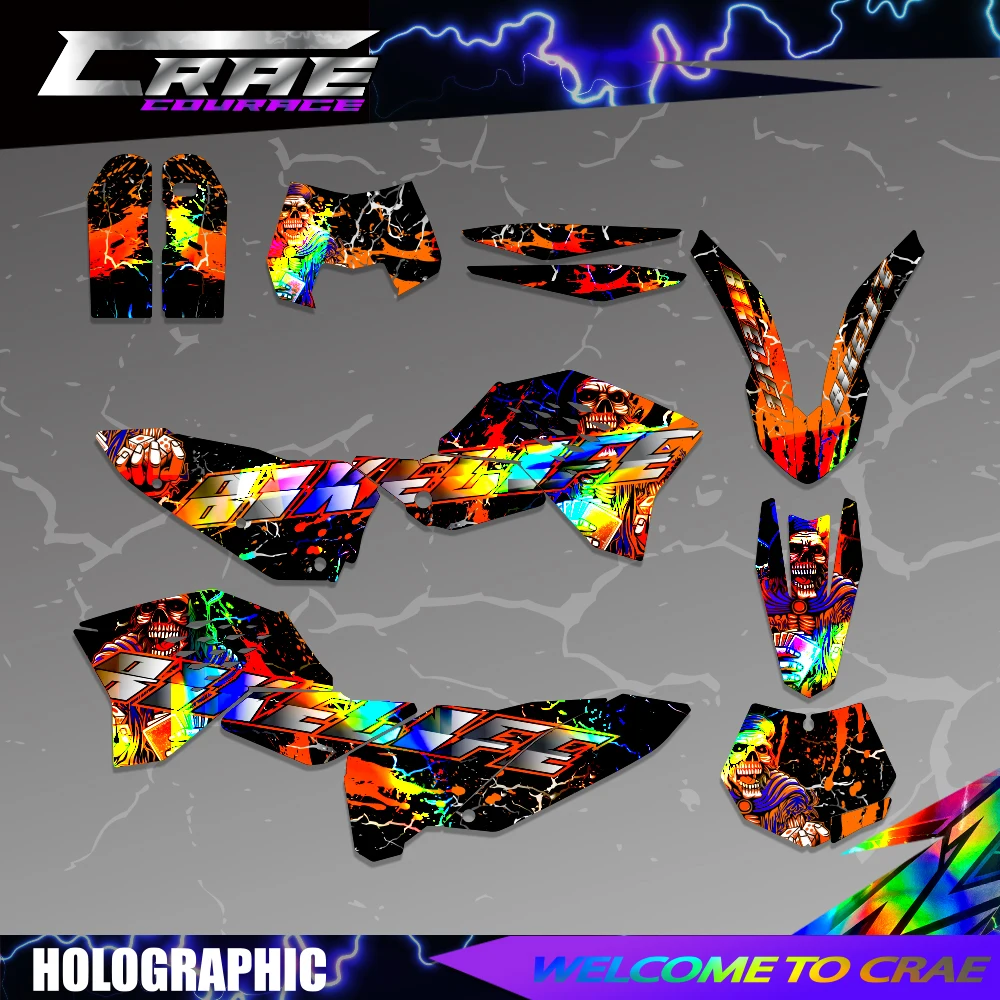 

Motorcycle Background Graphics Decal Stickers Kit For KTM SX SXF 2007 2008 2009 2010 EXC EXCF 125 250 300 450 2008 2009 - 2011
