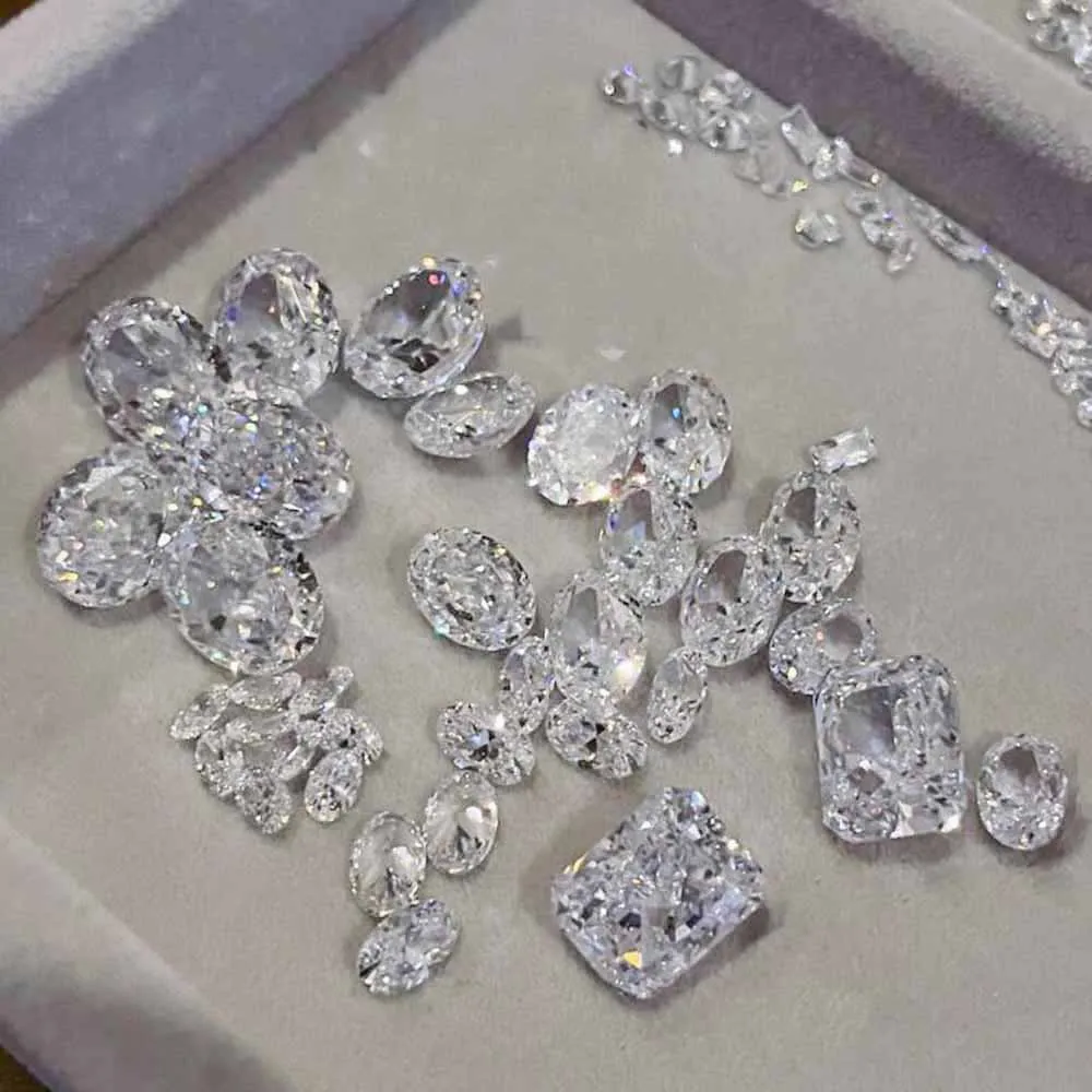 10 Uds. De decoraciones artísticas para uñas de circonia de cristal blanco, gemas redondas, cuadradas y de gota de agua, joyería para uñas DIY, diseño de manicura de lujo *