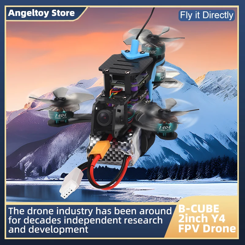 B-CUBE 2inch Y4 FPV Drone Frame Kit Carbon Fiber Racing Drone Quadcopter INAV Beatflight F722 NOXE Ardupilot Flight Control