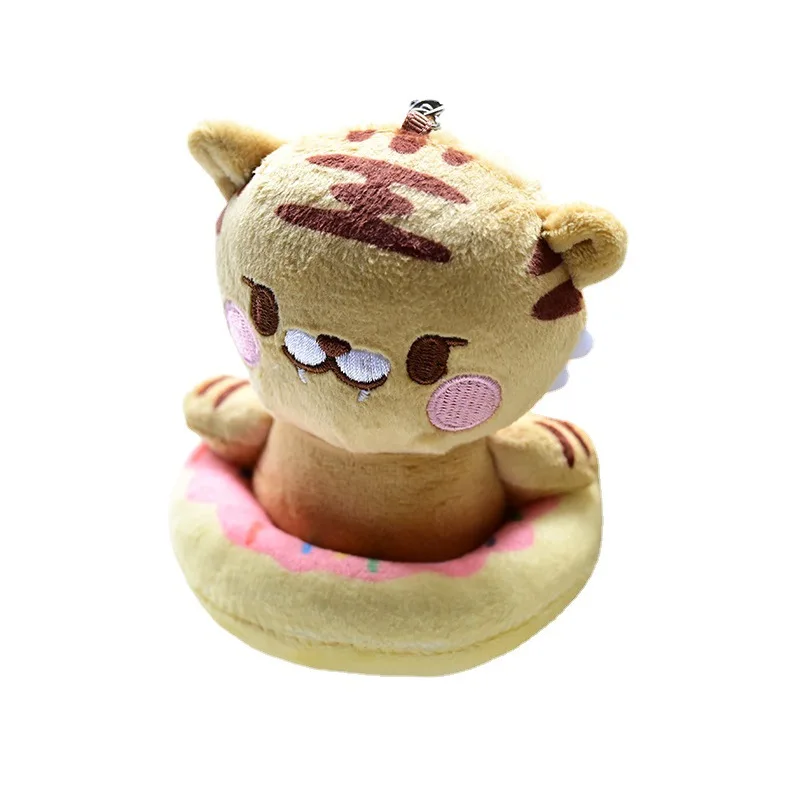 Peluche Donut Tiger à la mode, nouveau, mignon, pendentif de sac, décoration douce, porte-clés, noël, anniversaire, couple, cadeau amusant