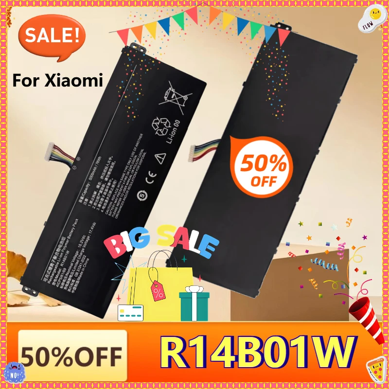 R14B01W 15.2V 76Wh/48Wh Laptop Battery for Xiaomi RedmiBook 14 16 XMA1901-DA/DG/DJ  XMA1901-AA/AG  XMA1901-AU/BB/YB/YN/AI/BG