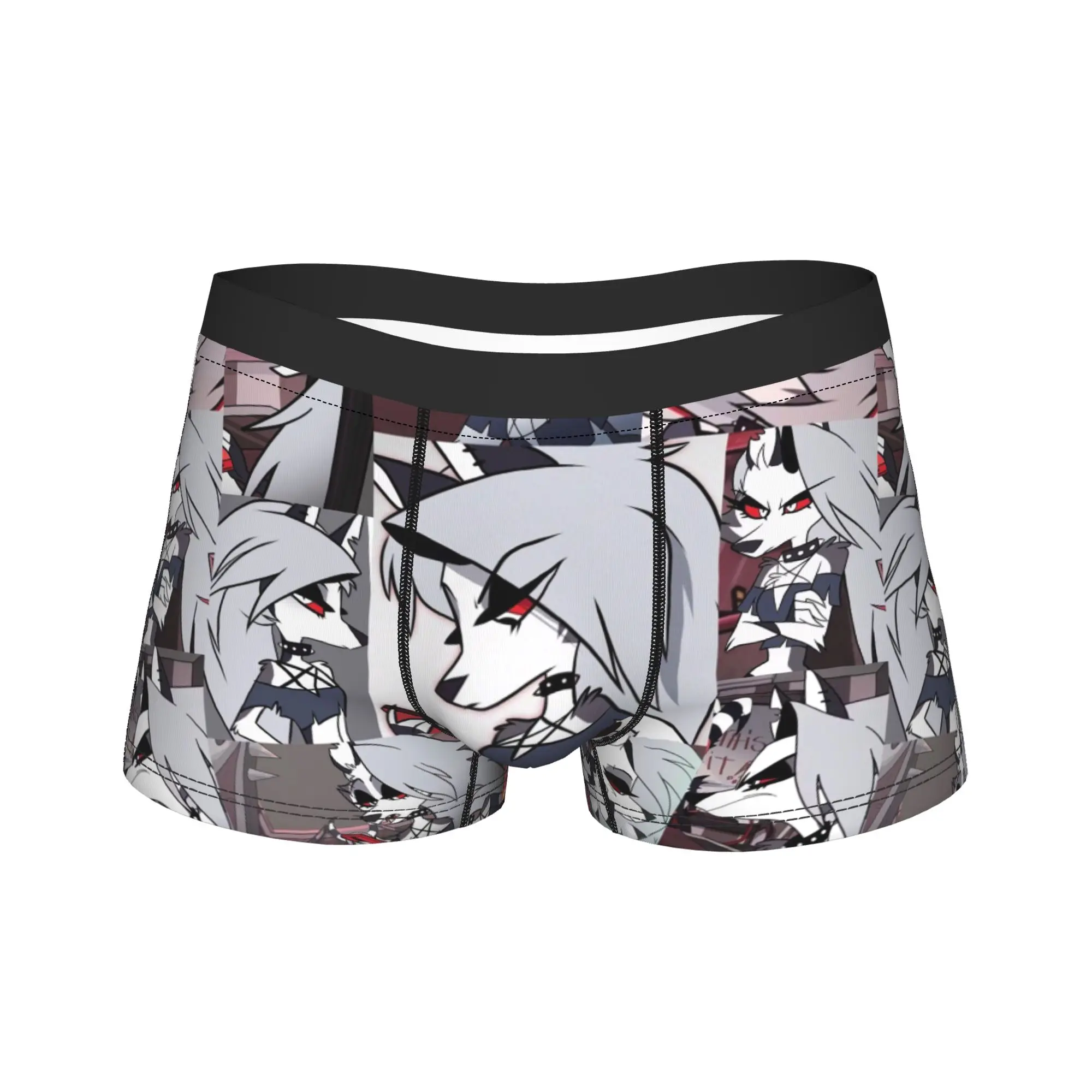 

Мужское нижнее белье Loona Collage Helluva Boss, аниме-боксеры, шорты, сексуальные трусы со средней талией для мужчин, S-XXL