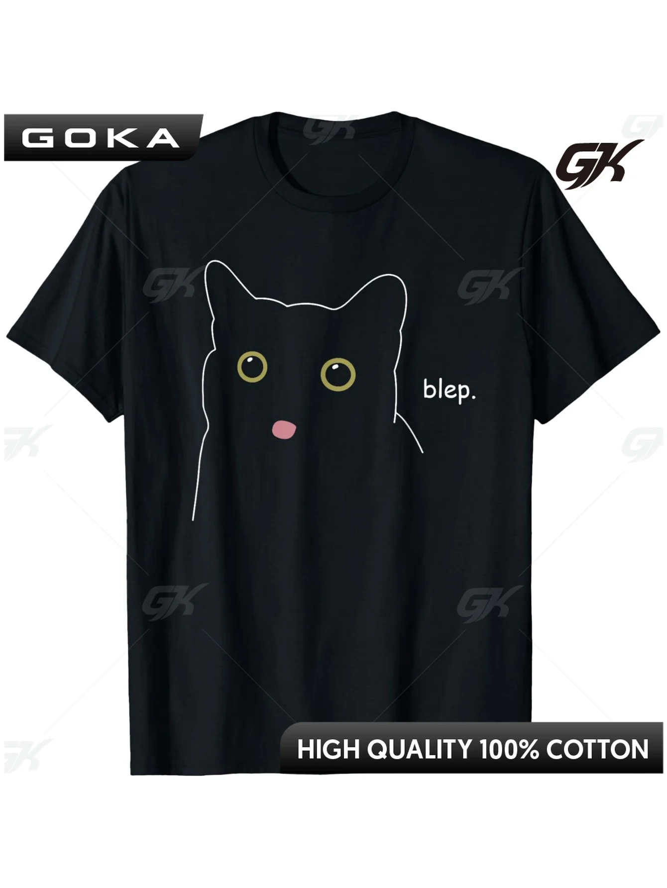 

Мужская футболка с рисунком «Blep Blep» Black Cat — 100% хлопок, повседневный крой, можно стирать в машине, идеальный рождественский подарок для него, одежда