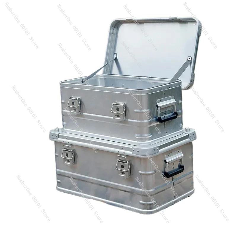 

Aluminum Alloy Car SUV Self Driving Travel Storage Box Outdoor Camping Equipment Huge Capacity Suitcase Trunk Portable Big Case