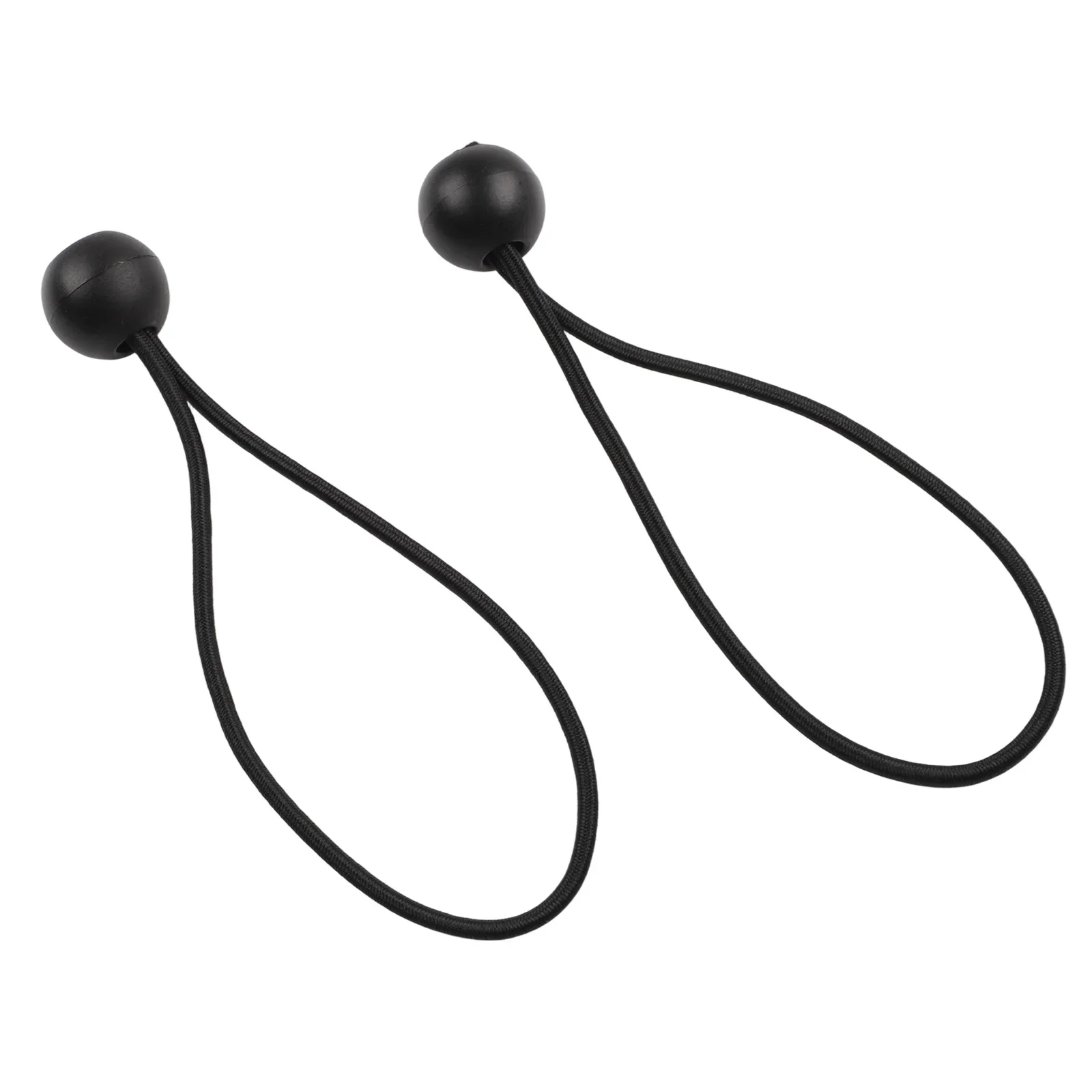 10pcs Windsock And Flag Attachment Clips With Stretchable Rubber Rope And Round Plastic Ball For Pole Mounting