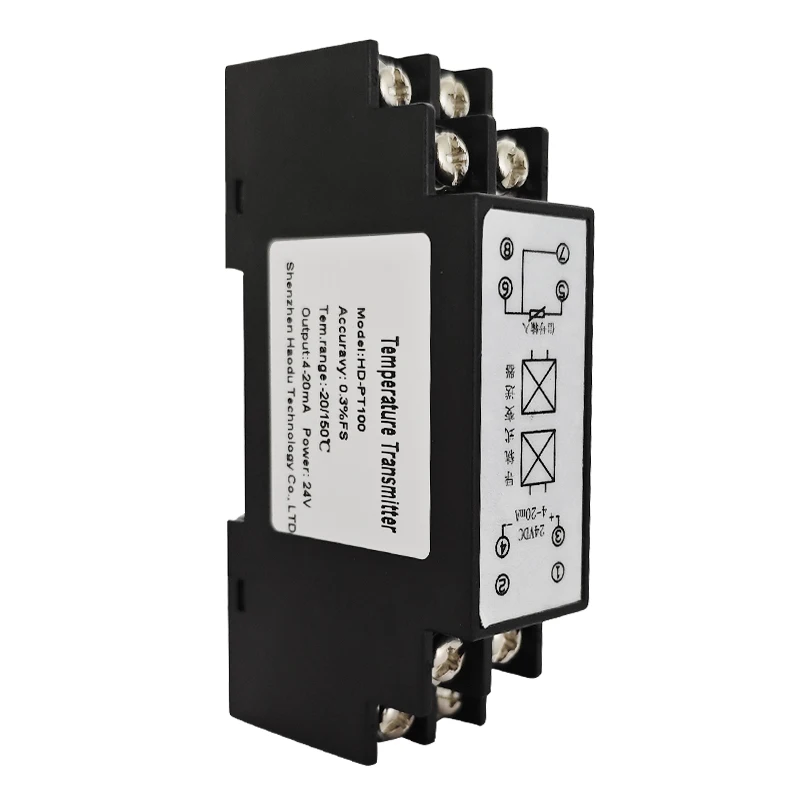 

Universal Input Thermocouple + RTD PT100 Head Mounted Temperature Transmitter Programmable 4-20mA Output Water