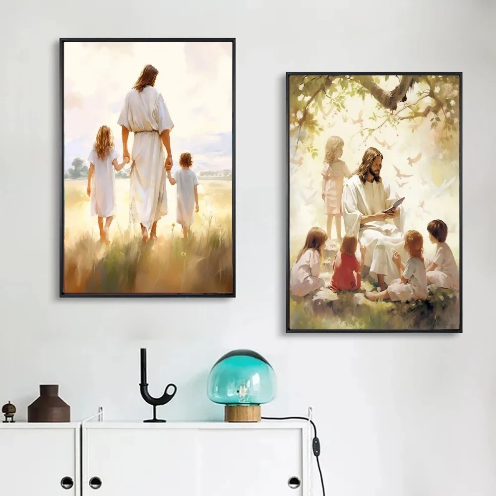 1pc Retro Religion Jesus Christ Poster Poster Art Print Bar Living Room Furniture Decor