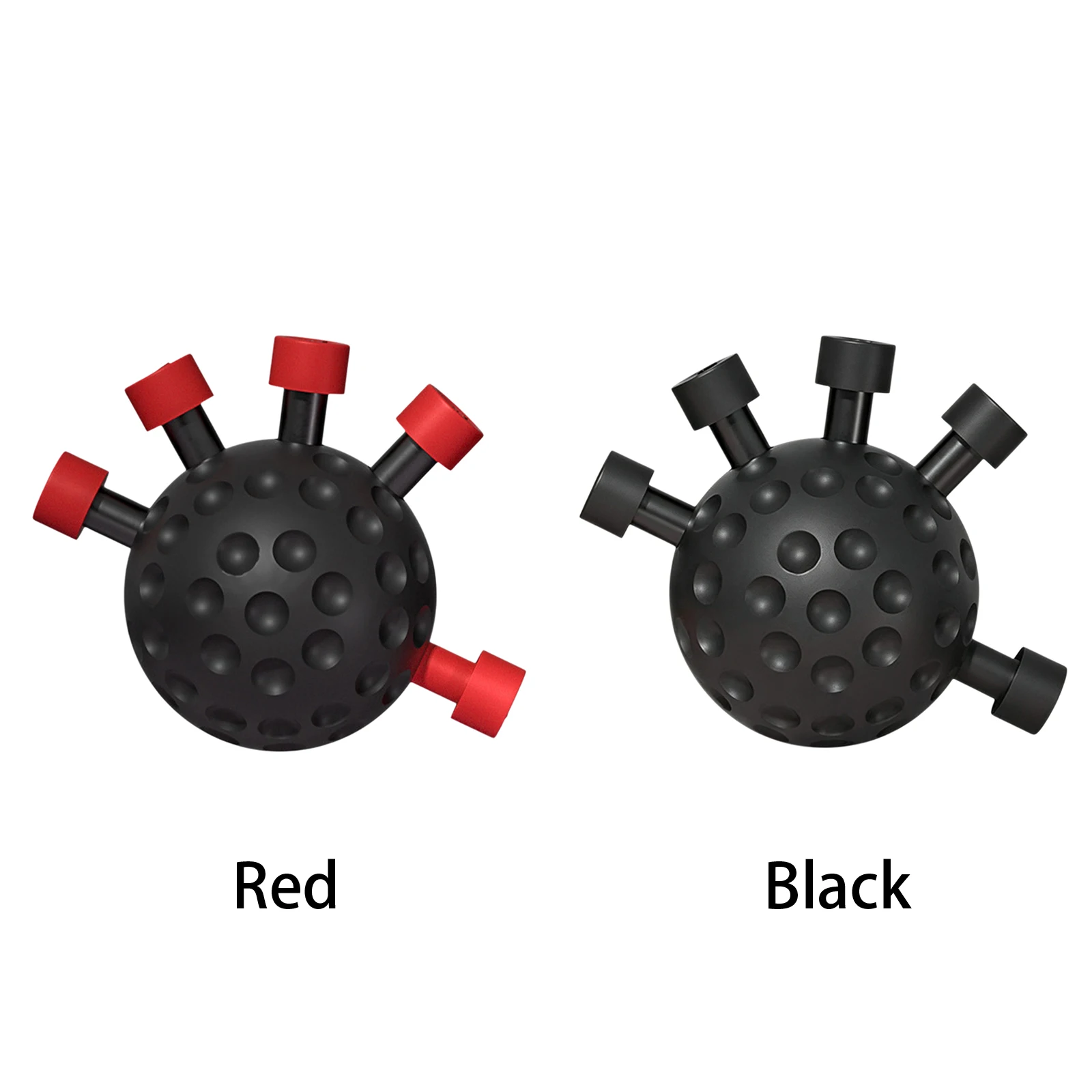 Hawk Claw Grip Ball 5 Finger Hand Forearm Strengthener Trainer for Climbing Thumb ABS Red Black