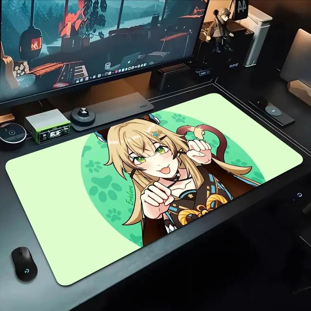 

genshin kirara Mouse Pad 500X1000 mm Large Gaming Mousepad Gamer XL Rubber Otaku Keyboard Pad Laptop Desk Mat