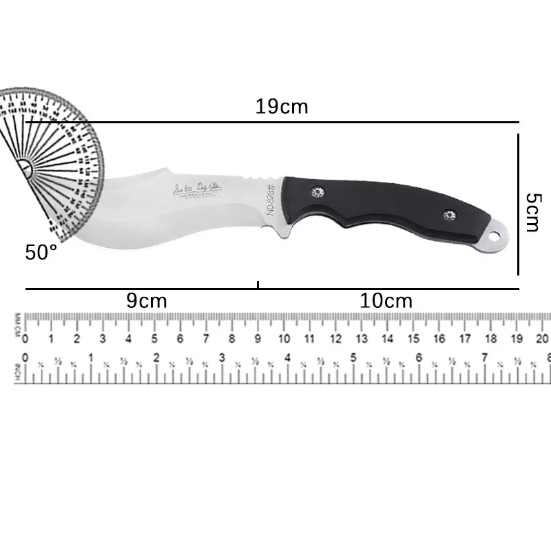 Stainless Steel Straight Knife Portable Outdoor Knife Camping High Hardness Straight Knife Outdoor Portable Knife