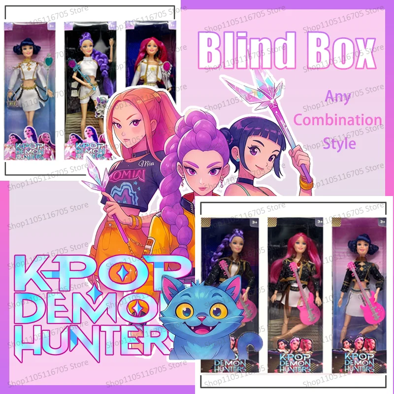 

2025 НОВАЯ горячая изысканно-фигурная аниме 30 см K-Pop, кукла охотника на демонов, виниловая игрушка Rumi Mira Zoey, подарок-сюрприз на день рождения для девочек