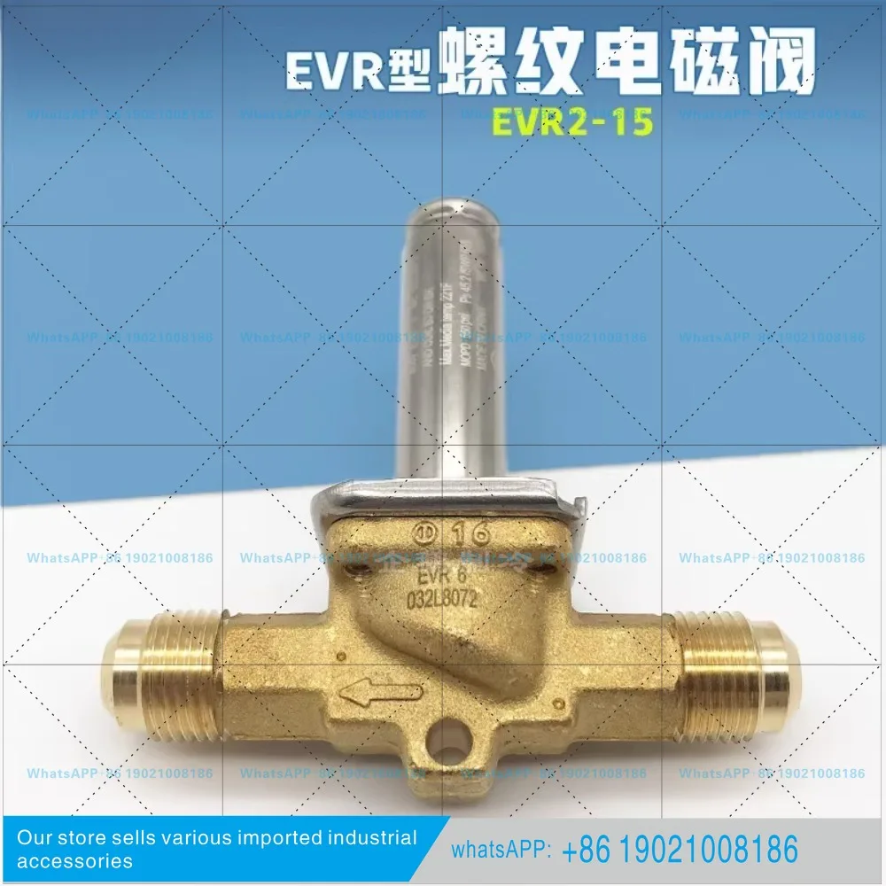 Refrigeration and air conditioning supply liquid gas pipeline normally closed flare threaded solenoid valve EVR2-15