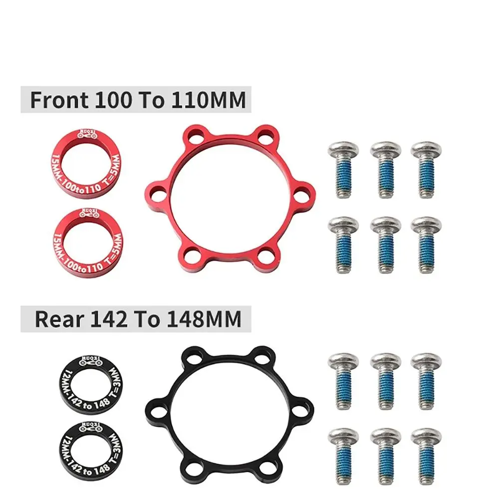 Aluminum Alloy Bicycle Hub Adapter 142 to 148mm 100 to 110mm Bike Hub Conversion Wear Resistance Bike Conversion Spacer Washer