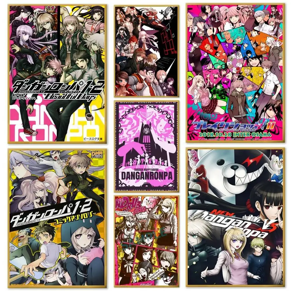 Anime Danganronpa Hot Game Poster And Prints Wall Art Pictures For Modern Bedroom Game Room Home Decor