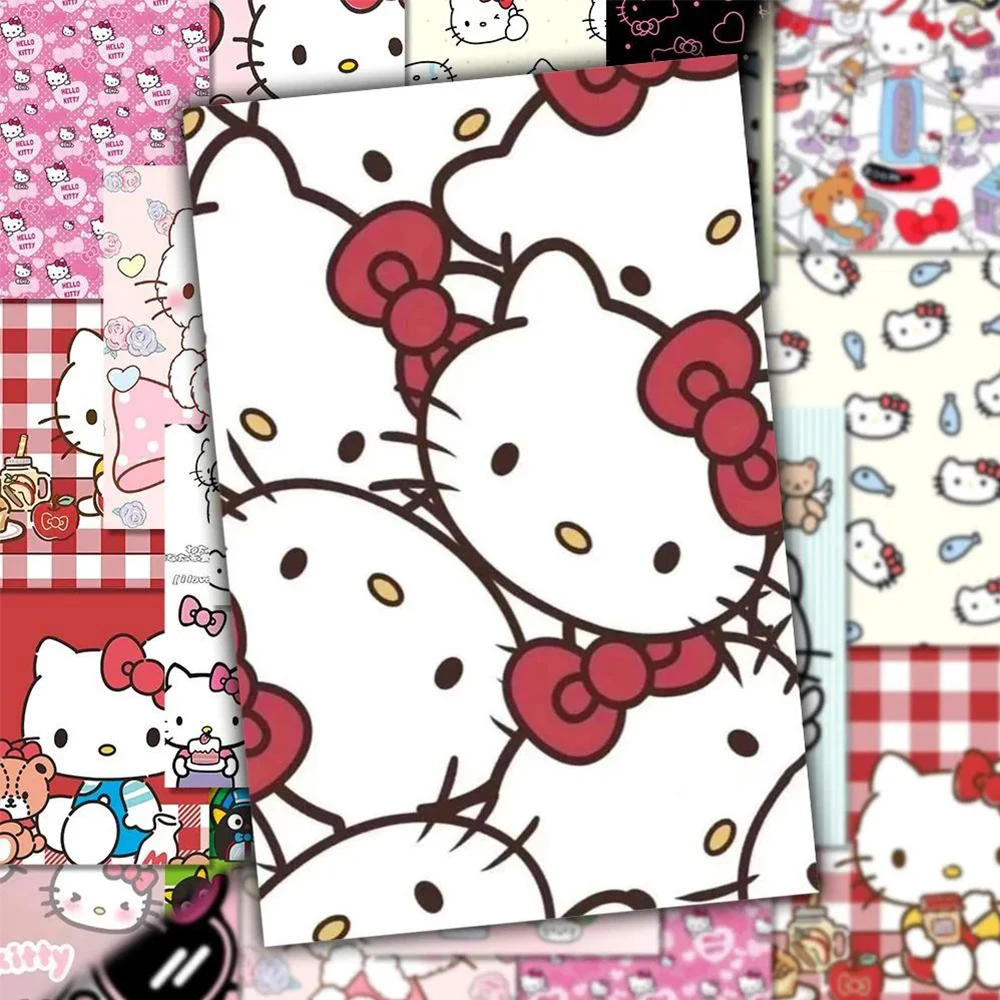 

10/30/48pcs Kawaii Hello Kitty Graffiti Stickers Cute Sanrio Cartoon Decals Phone Case Skateboard Notebook Sticker for Kids Toy