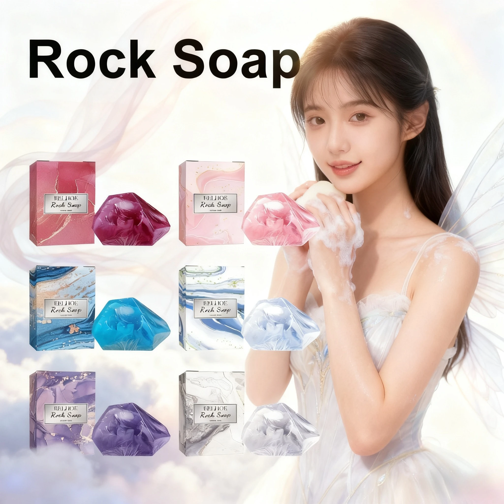 صابون حمام الأحجار الكريمة - يرطب وينعيم البشرة؛ يضيء المرفقين والمفاصل؛ يبيض ويجميل الجسم #1