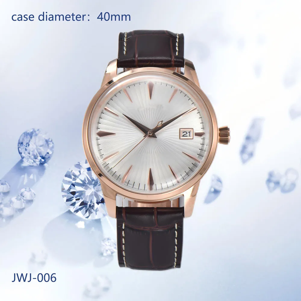 ساعة رجالية فاخرة يمكن تخصيص شعار 40 مللي متر حافظة ساعة PRESAGE NH35 قرص و NH35 ملحقات ساعة يد ميكانيكية أوتوماتيكية