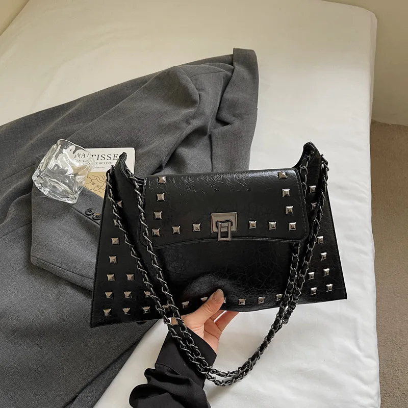 

2025 Vintage Chain Bag for Women, Genuine Leather Multi-way Shoulder Crossbody Purse, Retro Chic Handbag for Dating