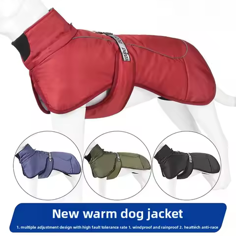 Thick and Warm Dog Clothing for Autumn and Winter Reflective Large Dog Clothing Large Dog Cotton Clothing Pet Large Dog Clothing