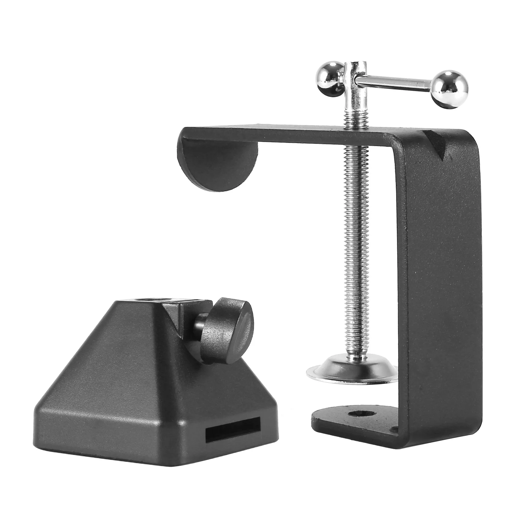 

CEA Heavy-Duty Table Mount Clamp, C Mounting Clamp Holder With Headset Hook Hanger For Microphone Suspension Boom Arm Stand