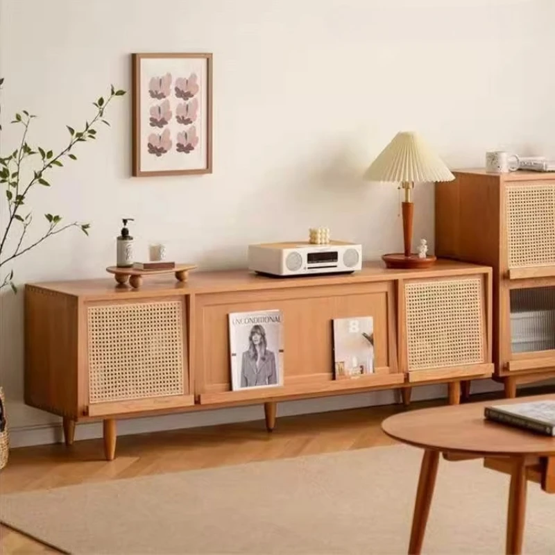 شقق داخلية خزانة تلفزيون الجوز خزانة تلفزيون مريحة تدعم حامل تلفزيون متنقل Soggiorno أثاث غرفة المعيشة الحديثة