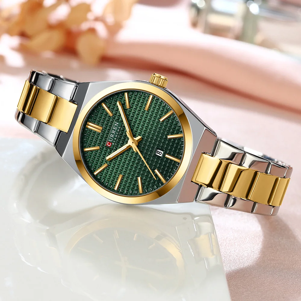 CURREN Fashion Luxury Brand Women\'s Watches New Simple Quartz Wristwatch with Stainless Steel Bracelet Luminous Hands