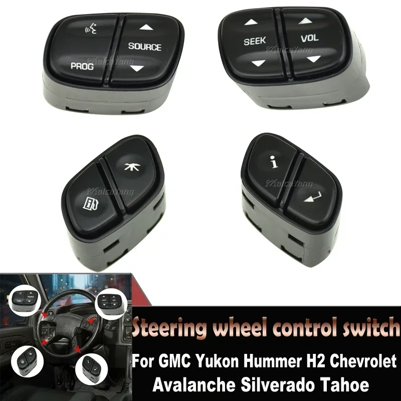 Radio Volume Control Steering Wheel Switch For GMC Sierra Envoy Chevrolet Tahoe Silverado 21997738 21997739 1999442 1999443