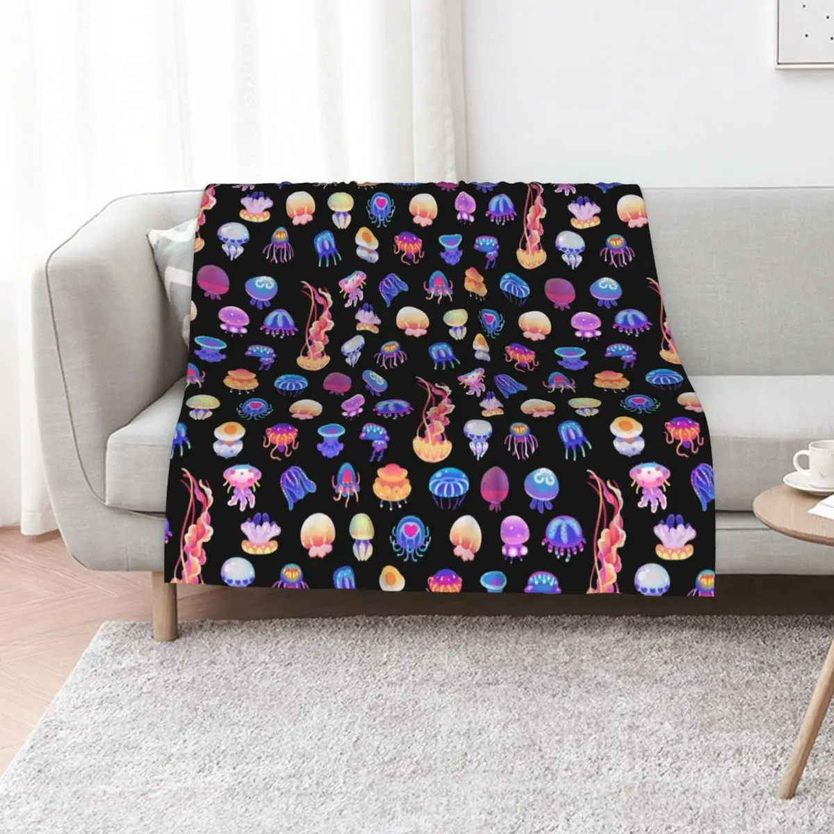 Jellyfish Day Throw Blanket Sleeping Bag Cute Plaid Blankets For Sofas Sofa Throw heavy to sleep for sofa Blankets