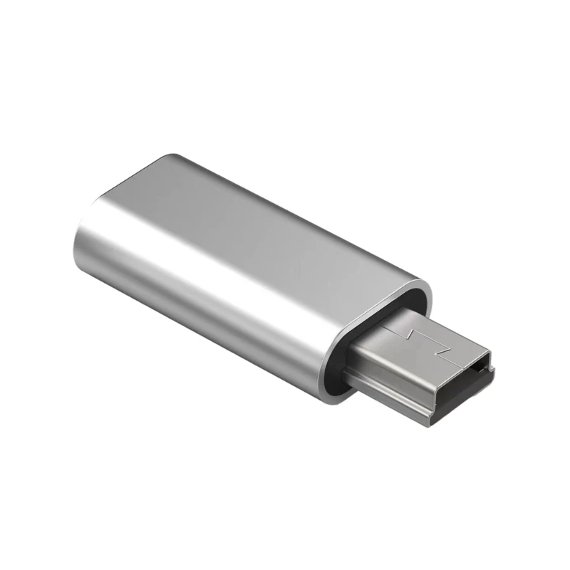 F3MA USB 유형 C 확장 어댑터 USB C 여성-미니 USB 남성 변환기 노트북 용 확장 데이터 동기화 커넥터 480Mbps