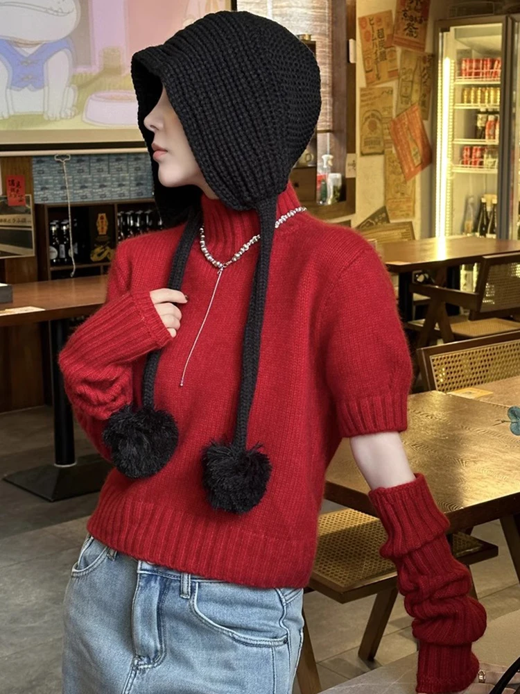 Ele Camere pull en tricot col haut hiver trajet minceur couche de Base confortable polyvalent pull pour femme