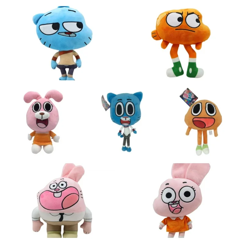 عالم جديد من غامبول داروين أفخم دمية الكرتون الموز جو أنيس ريتشارد نيكول بلوشي Kawaii لينة ديكور وسادة لعبة أطفال هدية