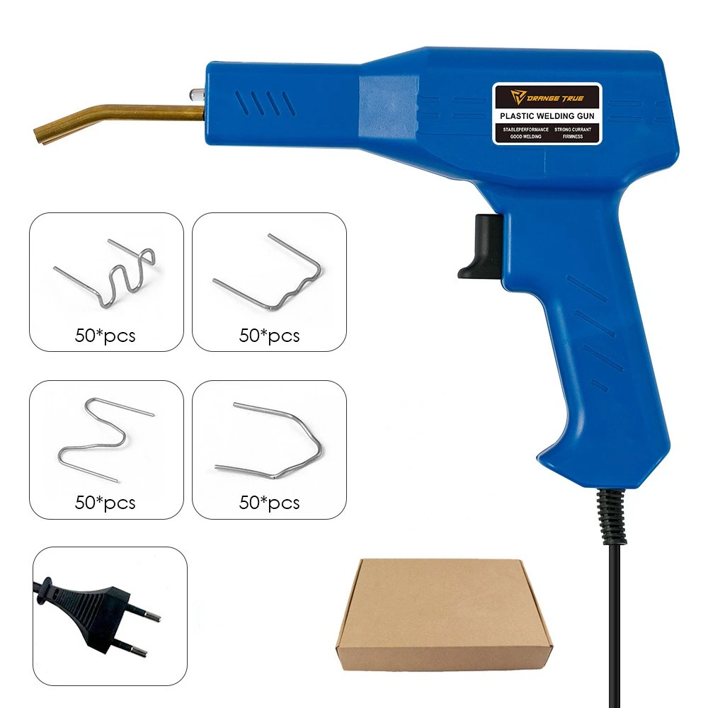 Plastic Welder Car Bumper Repair Kit – Hot Stapler Welding Gun With 600 Staples, Soldering Tool Set