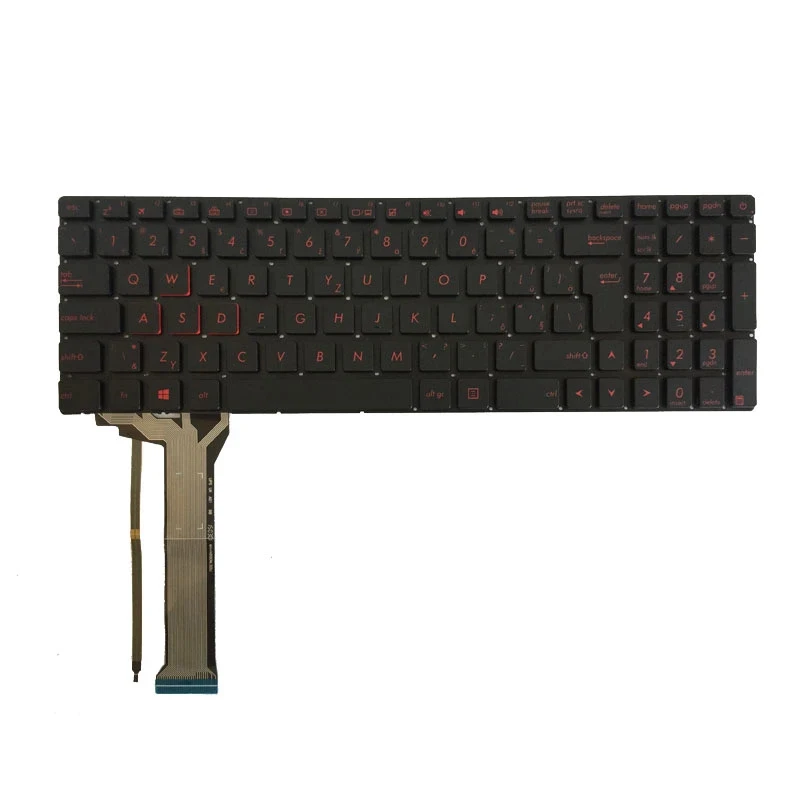 Clavier d'ordinateur portable rétro-4.2 tchèque, pour ASUS GL752 GL752V GL752VL GL752VW GL752VWM ZX70 ZX70VW G58 G58JM G58JW G58VW CZ Layout