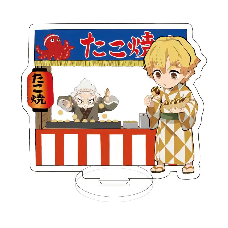 Anime Demon Slayer Peripheral Stand Acrylic Agatsuma Zenitsu Cute Character Desktop Decoration Christmas Gift Children's Toy
