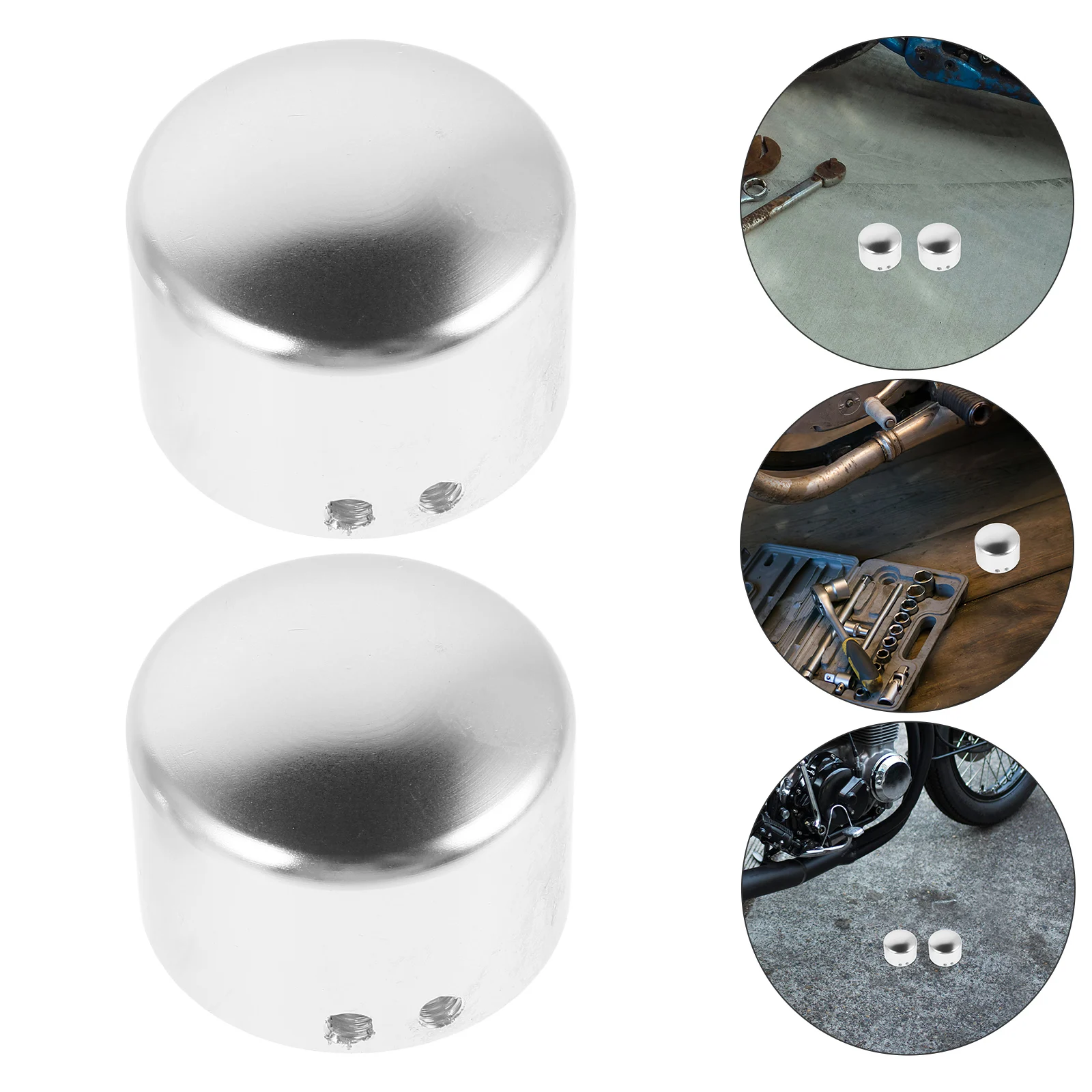 

2pcs Aluminum Front Cover Car Hub Decorative Cap Front Wheel Axle Cap Wheel Hub Axle Decorative Caps For Motorcycle Mud
