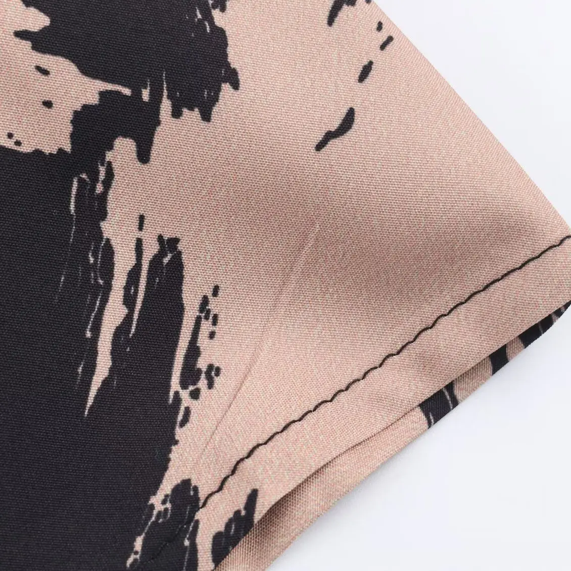 تنورة KASLEAD Faionable بتصميم بسيط مطبوعة غير متماثلة طويلة Sve Dr Street Sle من ألياف البوليستر للنساء #3