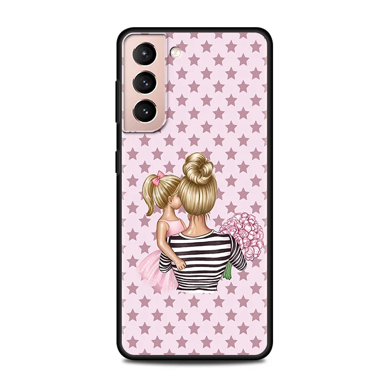 Phone Case For Samsung S22 5G S21 Ultra S20 FE S10 Plus Super Baby Mom Girl Boy Soft Silicone Cover For Galaxy S9 S8 S7 A91 Lite