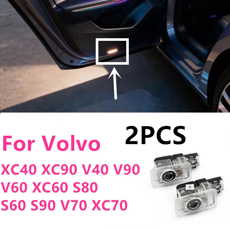 

Car LED Door Welcome Lights Laser Projector Ghost Shadow Courtesy Lamp For Volvo XC40 XC90 V40 V90 V60 XC60 S80 S60 S90 V70 XC70