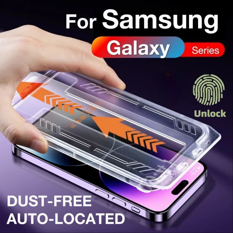 

HD Tempered Glass For Samsung Galaxy A55 5G A35 A53 A54 A16 A26 A25 A73 S24 FE S25 Edge S23 S22 S21 Dust Free Screen Protector