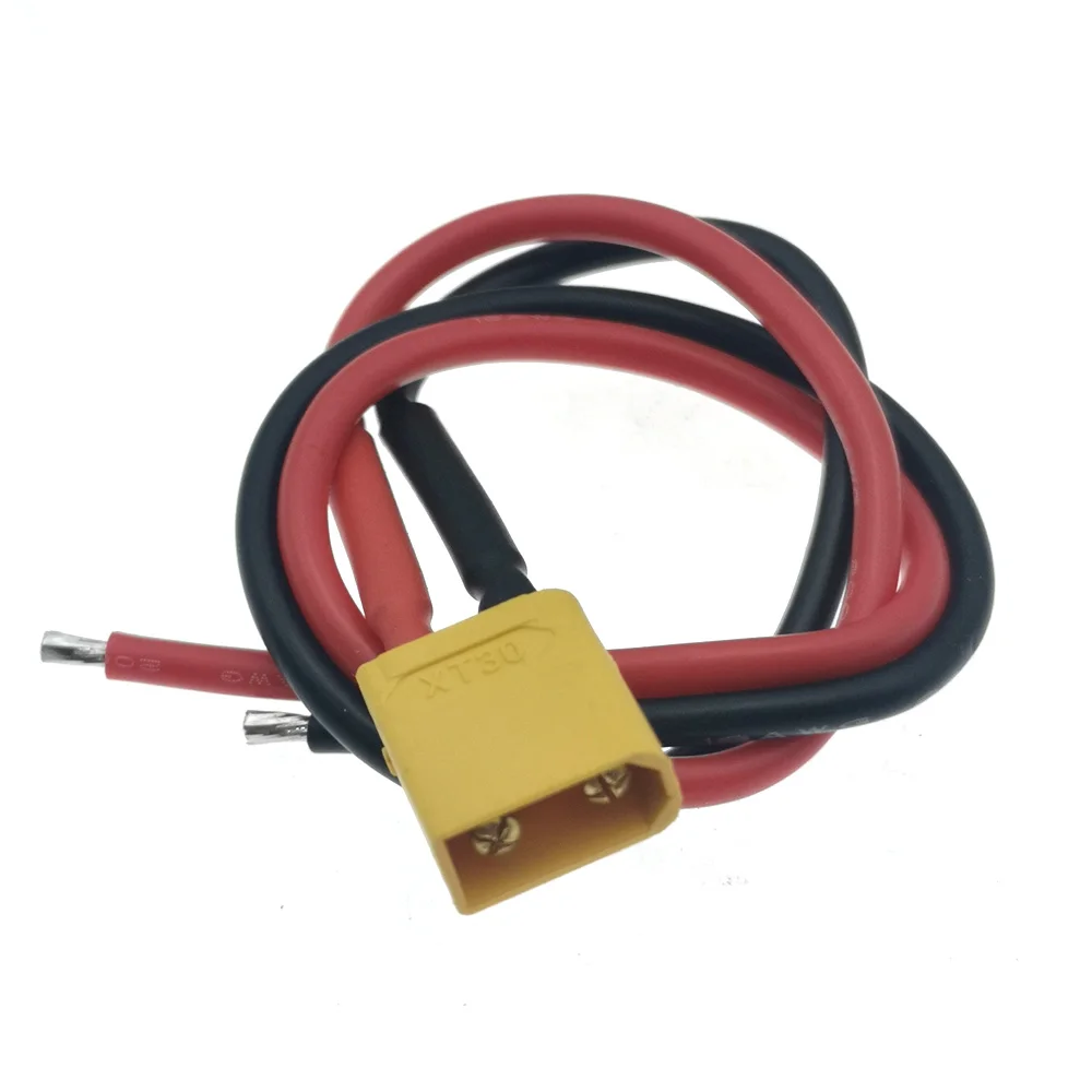 Customized 100pcs 180CM 120cm XT30 U Male Plug Cable Silicone rubber cable 18AWG  Lithium battery plug With Wire Connector