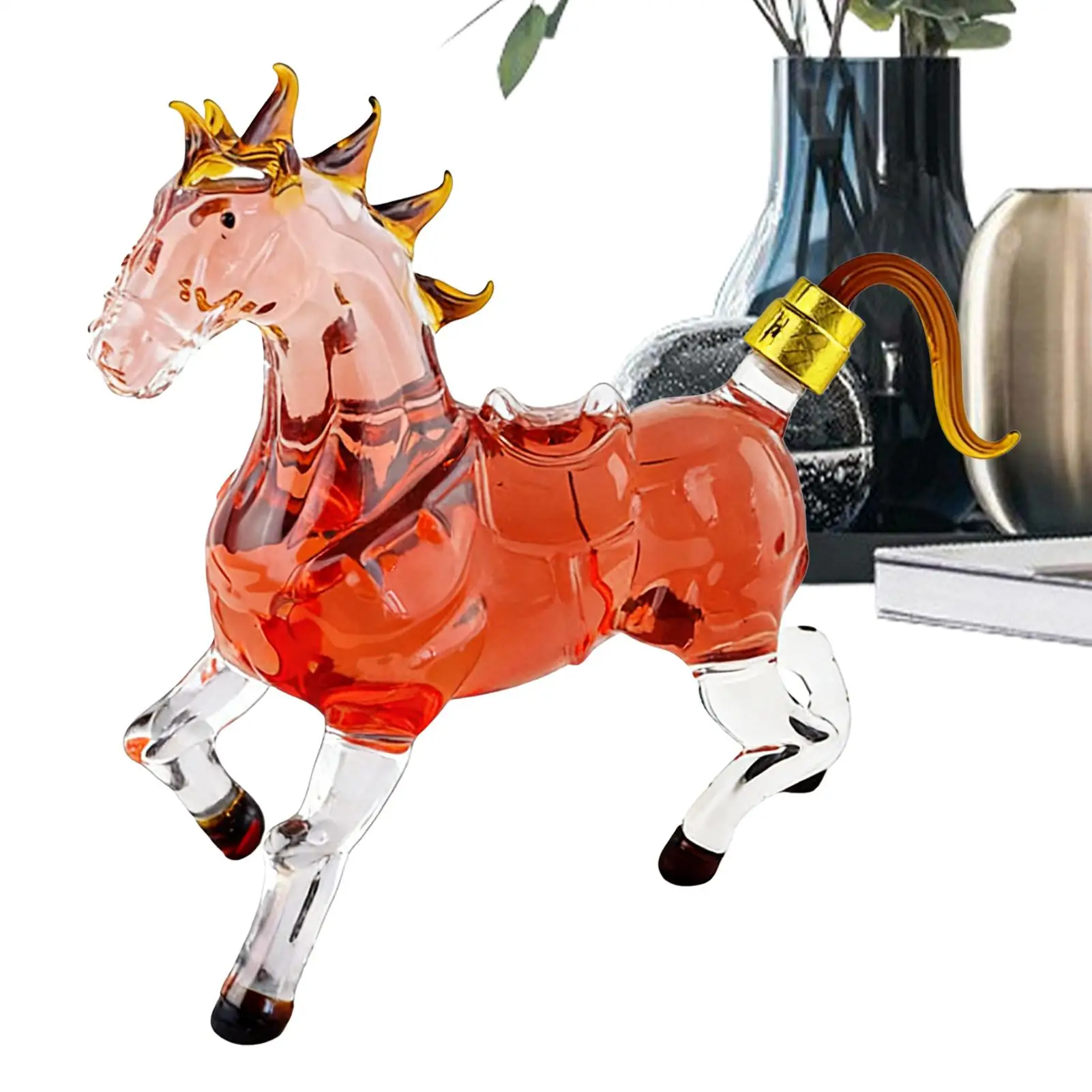 

Horse Shaped Red Wine Decanter 1000ml Decorative Horse Dispenser Horse Design Whiskey Bottle For Men Boyfriend Gifts