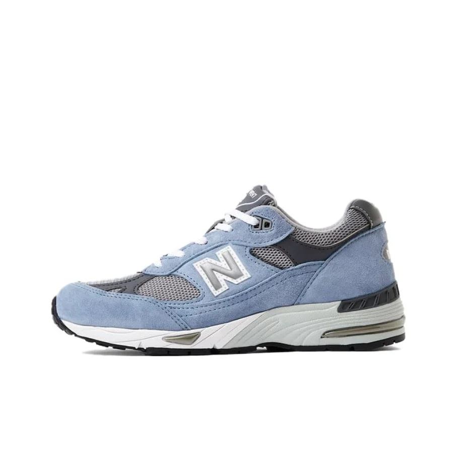 

New Balance NB 991 V1 Comfortable Mesh Abrasion Resistant Low top Casual City Commuting Running Shoes Women's Blue Gray W991BGG