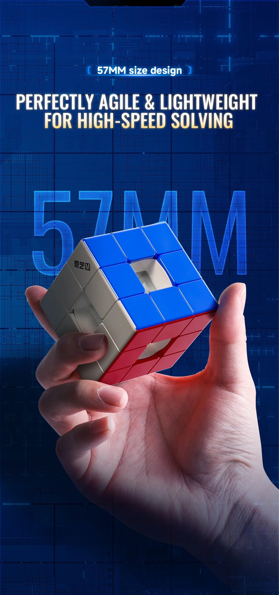 QiYi Magic Cube Speed Void Cube Hohl-Magnetischer UV-Puzzle M 3x3 Stressabbauendes Puzzlespiel Kinderspielzeug Geschenk – Detail 9