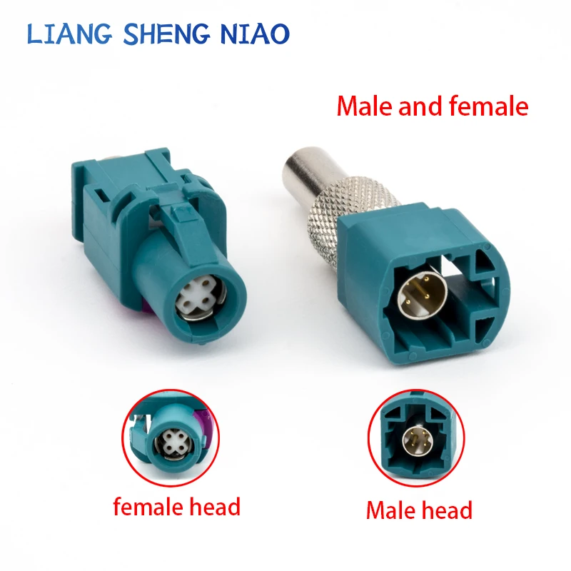 LVDS4P HSD4 male Z-type automotive RF coaxial connector HSD vertical plug-in board male and female socket