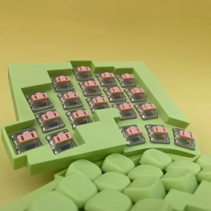 TOTEM Draadloos laag profiel gesplitst toetsenbord FDM Print Shell Keycap Aangepaste ZMK Bluetooth/bedraad gesplitst mechanisch toetsenbord Ergonomie
