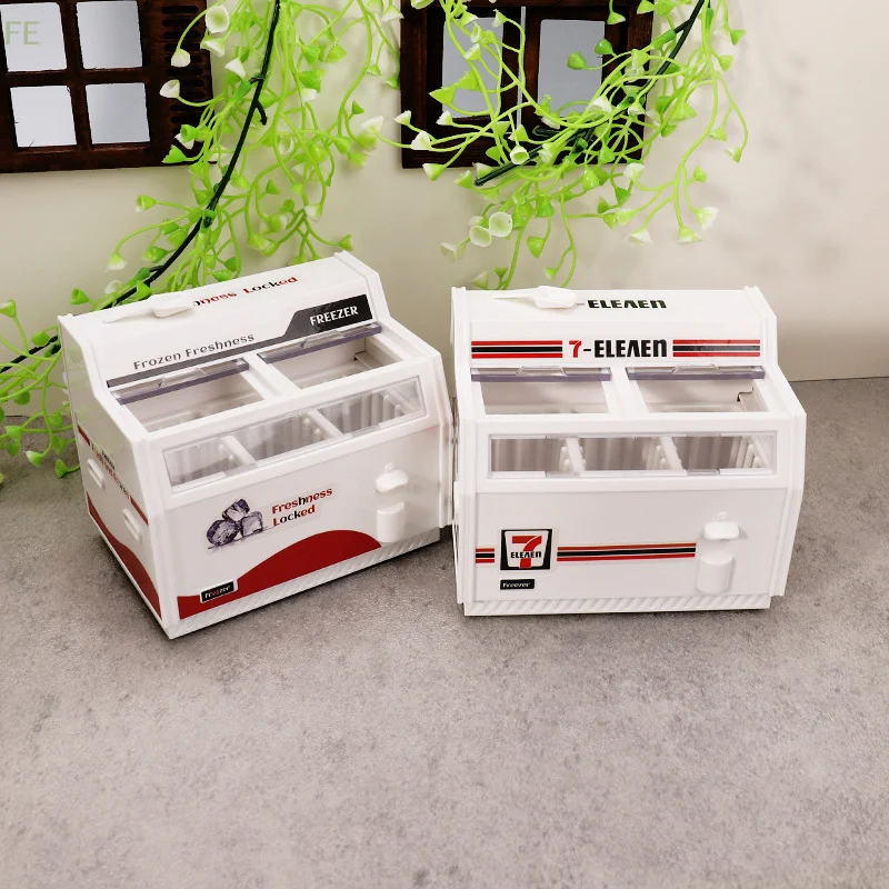 

[F]1:12 Dollhouse Miniature Supermarket Miniature Refrigerator Freezer DIY Furniture Home Model Decor Toy Doll House Accessories